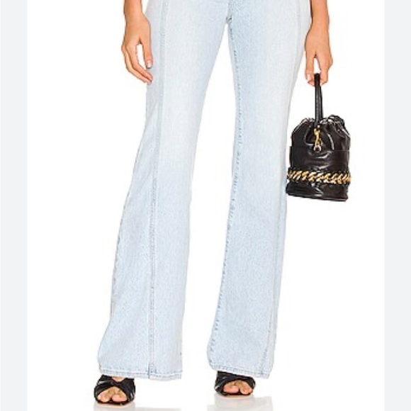 Free People Florence Light Indigo Wash High Rise Retro Flare Jeans NWT - Picture 4 of 16